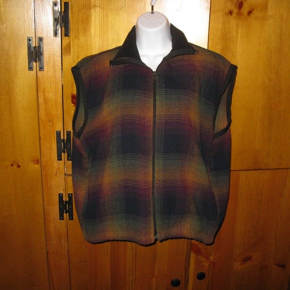 Tee Dees plaid vest 90% wool - Picture 2 of 3